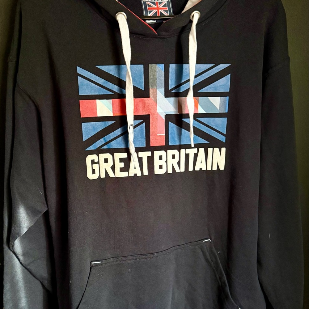 Great Britain Flag Black Hoodie
